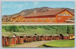 Veneta Village Motel Jackson Wyoming Vintage Log Cabin Motel Vintage Postcard - £11.24 GBP