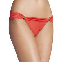 ViX Women Bia Tube Red Full Cut Gold Tone Hardware Bikini Bottom - £25.03 GBP