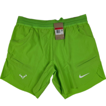Nike Court Dri-Fit ADV Rafa Nadal Men&#39;s Large 7” Tennis Short DV2881-313 Neon - £60.45 GBP