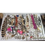 6.35 Lbs Beads Gems Vtg Watches Costume Jewelry Broken Scrap Craft Repur... - $28.71