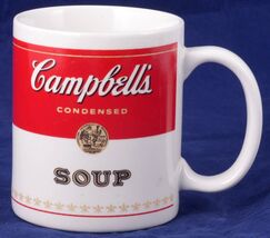Vintage Campbell's Soup Can Coffee Mug Iconic Pop Art Design collectible... - $9.77