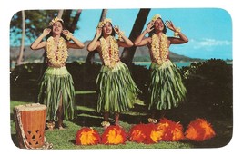 Vintage Hula Maidens Waikiki Postcard by Max Basker &amp; Sons - 1960&#39;s - £3.93 GBP