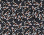 Cotton Wildlife Rainbow Trout Allover Fishing Fabric Print by the Yard D... - £10.40 GBP