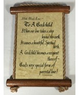 Godchild : Poem on Wood and Glass Scroll/Plaque:  With Much Love to a Godchild