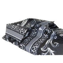 Men Sports Shirt by DE-NIKO Long Sleeves Fashion Print Soft Modal DNK6902 Black image 3