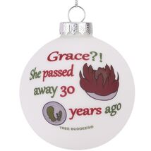 Tree Buddees Grace?! She Passed Away 30 Years Ago Glass Christmas Ornament - $14.95