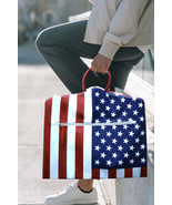 Leather Suit Carrier Garment Bag/Custom American Flag Carry-on Travel Su... - €187,85 EUR