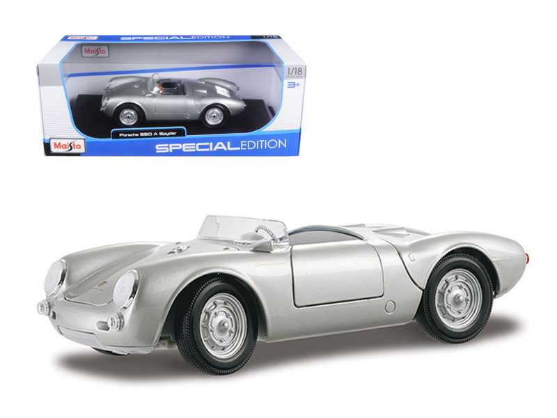 Porsche 550 A Spyder Silver 1/18 Diecast Model Car by Maisto - £51.02 GBP