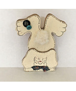 wood shelve sitter bunny floppy ear rabbit cat  shabby chic cottage farm... - $27.07 CAD