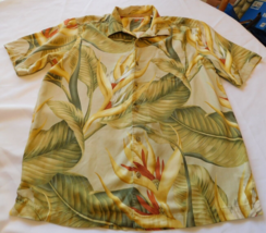 Tommy Bahama Silk Men&#39;s short sleeve button up shirt Size M medium GUC - £35.02 GBP