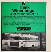 1970 Print Ad Winnebago Motor Homes Made in Forest City,Iowa - $14.38