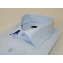 Men's Dress Shirt MARCUZZI Turkey 100% Soft Cotton French Cuffs Marc2 Blue image 5