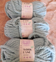 new lot 3 Lion Brand Yarns Wool Ease WOW color aqua - £31.10 GBP