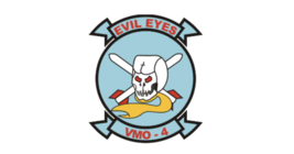 4&quot; us marine corps vmo-4 observation squadron evil eyes sticker decal usa made - £21.57 GBP