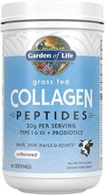 Garden of Life Grass Fed Collagen Peptides Unflavored 14 Servings Exp 12/25 - $17.95
