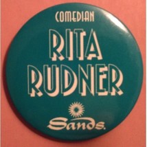 RITA RUDNER 2000 at Sands  Hotel Las Vegas 3&quot;  Pinback Button - £7.81 GBP