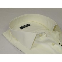 Men's Shirt By CASILA Turkey Cotton Blend Long Sleeves 502000-14 Solid Ivory image 2