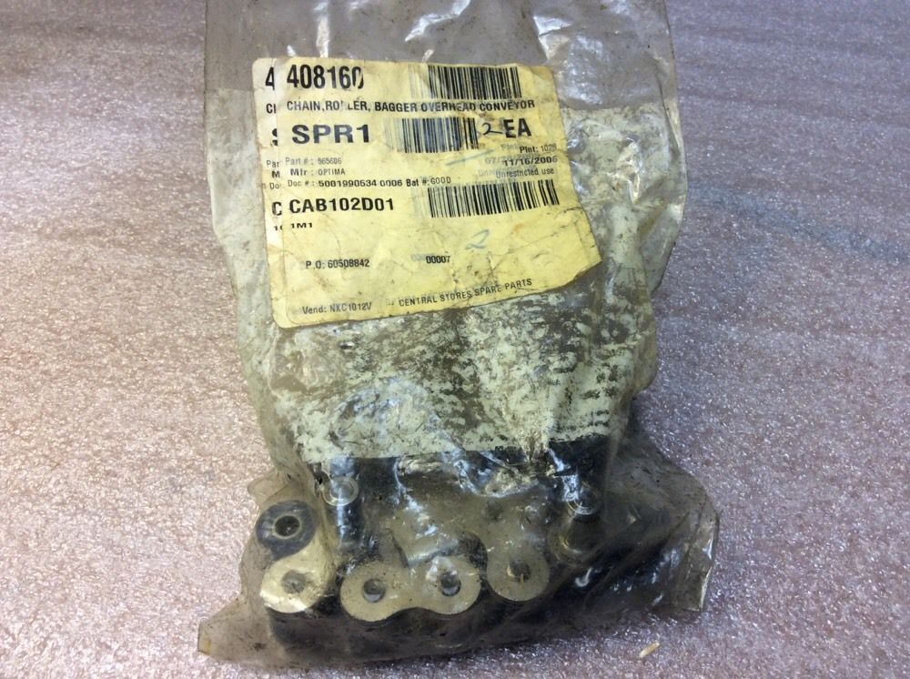 OPTIMA ROLLER BAGGER CHAIN 565606 NEW NOS $99 - $98.01
