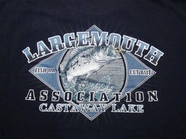 Largemouth Association Castaway Lake Sunday Funday Gone Fishing  T Shirt XL - £12.90 GBP