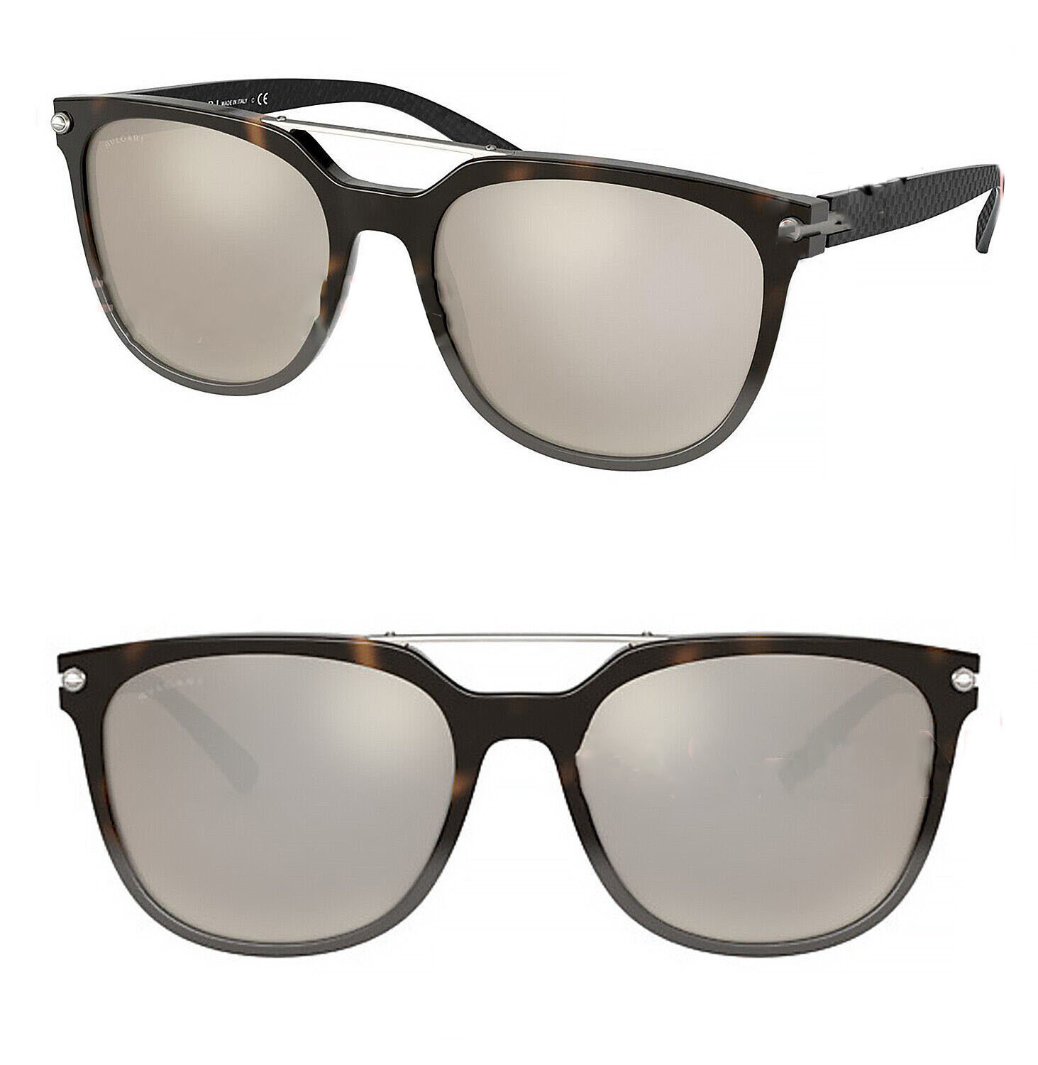 BVLGARI BV7035 Brown Havana Carbon Sport Unisex Square Sunglasses 7035 - $208.86