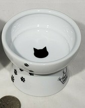 Necoichi Raised Cat Water Food Bowl Happy Dining Comfort Stress Free for Pets - £11.79 GBP