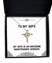 Useful Wife Gifts, My Wife is an Awesome Maintenance Worker, Reusable Cross Danc - £39.12 GBP