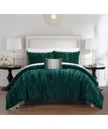 Chic Home Westmont 4 Piece Comforter Set Crinkle Crushed Velvet Bedding-... - $243.99