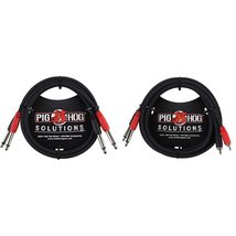 Pig Hog PD-21403 Dual 1/4&quot; Mono (Male) Cable, 3 Feet - £12.32 GBP