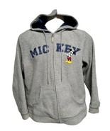 Disney Mickey Mouse Adult Medium Gray Hoodie Sweatshirt - $29.69