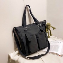 Women Bag Shoppers Simple Fashion Zipper Handbags Shoulder Waterproof Large Capa - £22.20 GBP