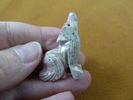 Y-COY-32) little gray spotted COYOTE wolf wild dog SOAPSTONE stone PERU ... - $8.99