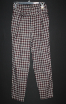 Hollister Ultra High Rise Pants Plaid Belted Black Red Beige Women&#39;s Size Small - £15.50 GBP