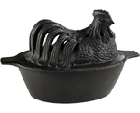 Kettle Chicken Steamer, for Use with Hot Stove, Cast Iron, Black - $61.26