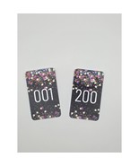 Jetec 200 Glitter Numbered Cards 001–200 Plastic Hanger Tags Multicolor NIP - $332.91 MXN