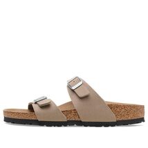 BirkenstockSydney Vegan Synthetics Vegan Narrow Fit Sandals 'Gray Taupe'... - $174.72