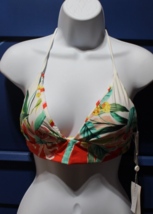 Trina Turk Treasure Cove Longline Triangle Swimsuit Bikini Top NWT $92 Size 10 - £66.19 GBP