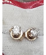 Estate .35ct Diamond 14k Yellow Gold  Studs Earnings - $1,008.74 CAD