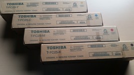  Genuine Original New Toshiba TFC25(CMYK) Toner Cartridge Set - £332.83 GBP