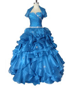 Rosyfancy Modest Quinceanera Dress Layered Ball Gown With Short Sleeved ... - £187.74 GBP