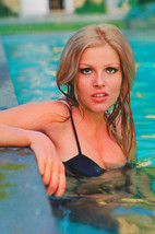 Olinka Berova Sexy Pose In Low Cut Black Swimsuit In Pool 1967 11x17 Mini Poster - £10.21 GBP
