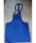 Happy Chef Pocketed Bib Apron - Style 4397 - Blue - Medium length - $20.37 CAD