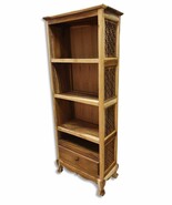 Suar Wood Bookcase Cabinet Acacia Solid Living Furniture High Cabinet - $26,942.98 MXN