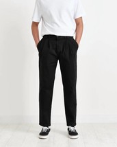 Wax London men&#39;s pleat trousers in Black - £59.28 GBP