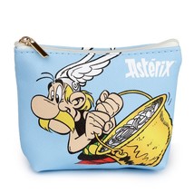 Asterix blue pvc zipper coin wallet New - $9.99
