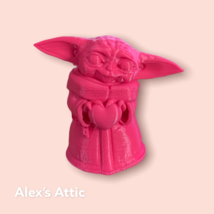 3d printed Valentines day Grogu about 3 1/2 inches - £12.65 GBP
