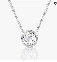 Radiant 1.00 Ctw AGI Certified Lab Grown Diamond Pendant in 14K Gold - Choose Wh - $975.00