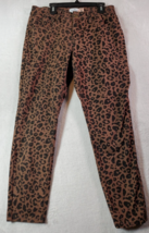 Royalty For Me Jeans Womens Size 8 Brown Leopard Print Cotton Flat Front Pockets - £12.54 GBP