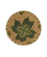 Woven Coiled Southwestern Green Design Round Basket Bowl - $721.20 MXN