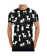 Cats Silhouette Men&#39;s All Over Print T-shirt (USA Size) - $36.67 CAD