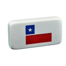 White Double Six Domino with the Chilean Flag Engraved in Arcadian Paper Cove... - £63.39 GBP